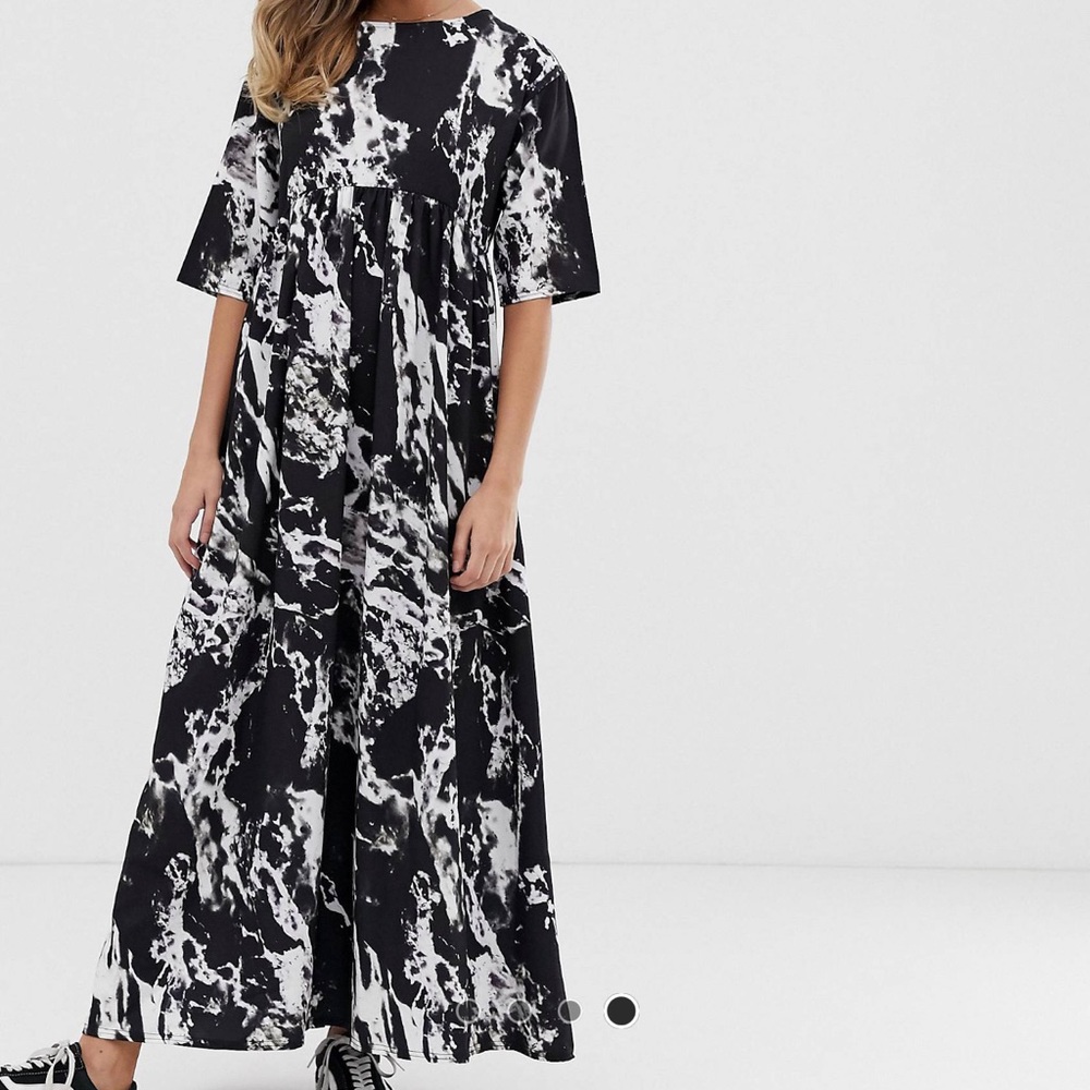 Another Reason Marble print maxi dress
